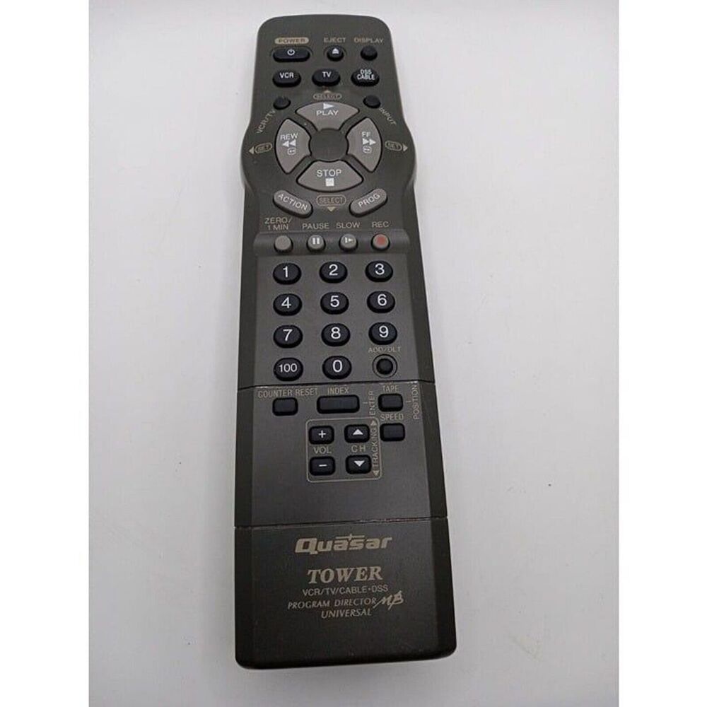 Quasar Tower VCR/TV/CABLE/DSS PROGRAM DIRECTOR MB UNIVERSAL VSQS1600 Remote